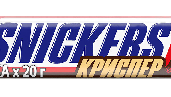 Snickers Криспер шоколадный батончик с карамелью, арахисом и хрустящими рисовыми шариками, 60г