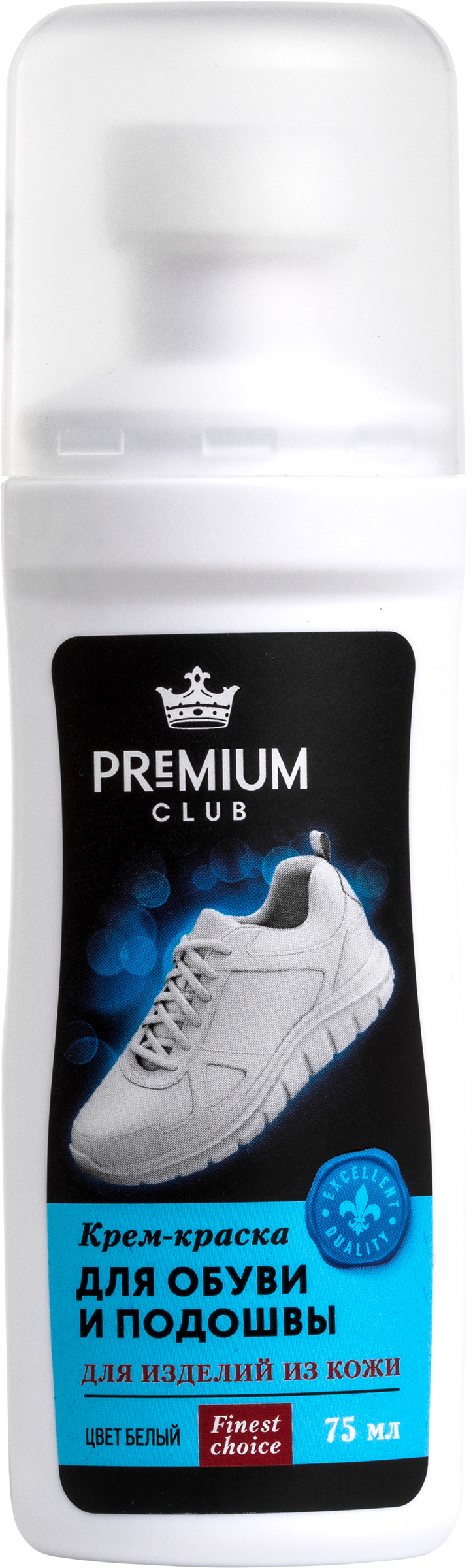 

Крем-краска для обуви и подошвы PREMIUM CLUB белая, 75мл