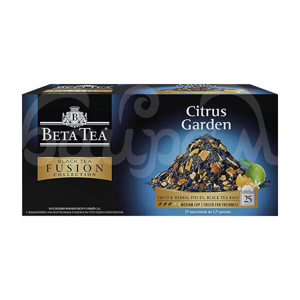 Чай Бета 25*1.5гр Фьюжн коллекция Цитрусовый Сад Черный Листовой