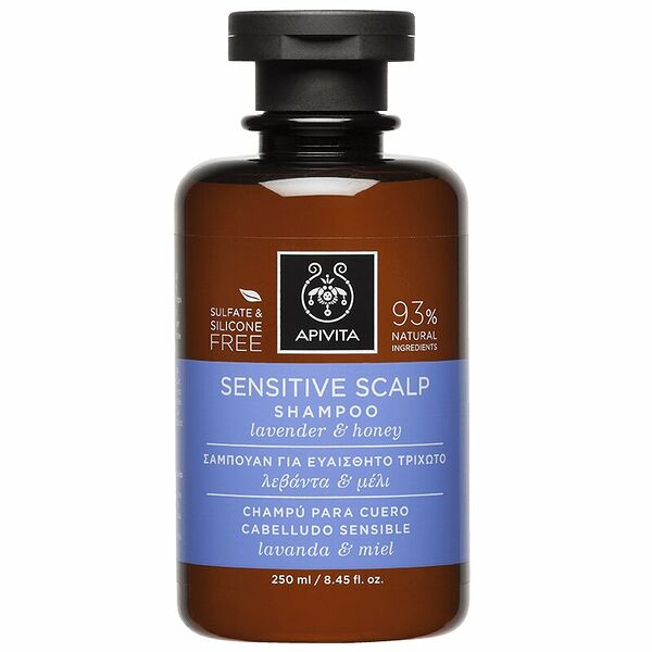 Шампунь Apivita 250 мл для чувствительной кожи головы с лавандой и медом