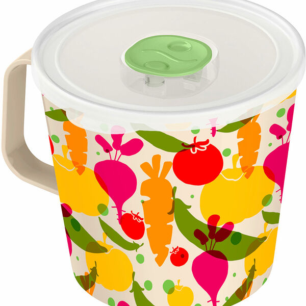 Контейнер-кружка Профит Хаус с крышкой с декором 750мл