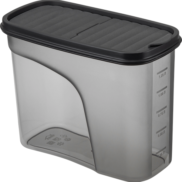 Емкость для сыпучих продуктов IDEA Бест, графитовый, 1.5л