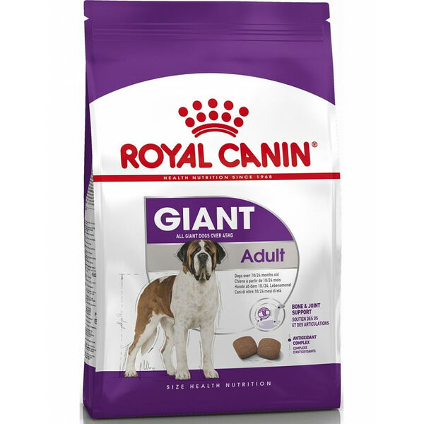 Royal Canin Giant Adult для взрослых собак очень крупных размеров  (45 кг) в возрасте 18/24 месяцев и старше (15 кг)