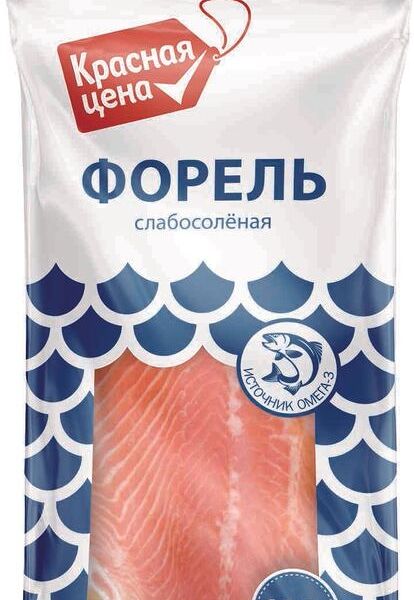 Форель Красная цена слабосоленая 150г