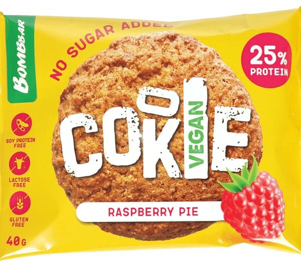 Печенье Bombbar Vegan неглазированное Малиновый пирог 40г