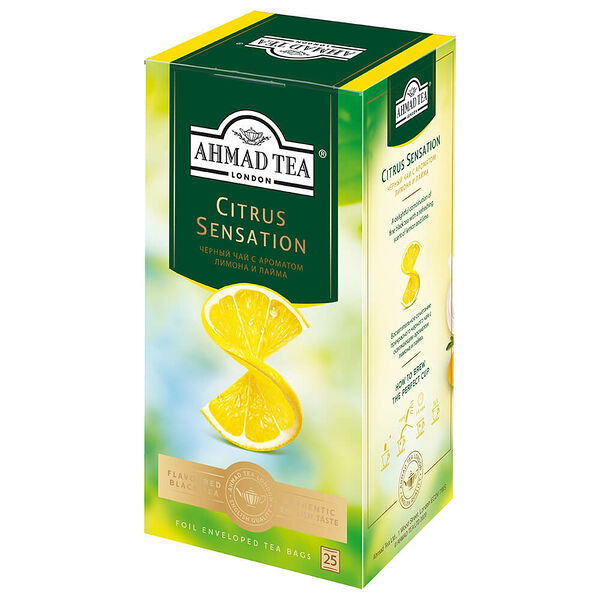Чай Ahmad Tea 25пак*1,6г черный цитрус сенсейшен