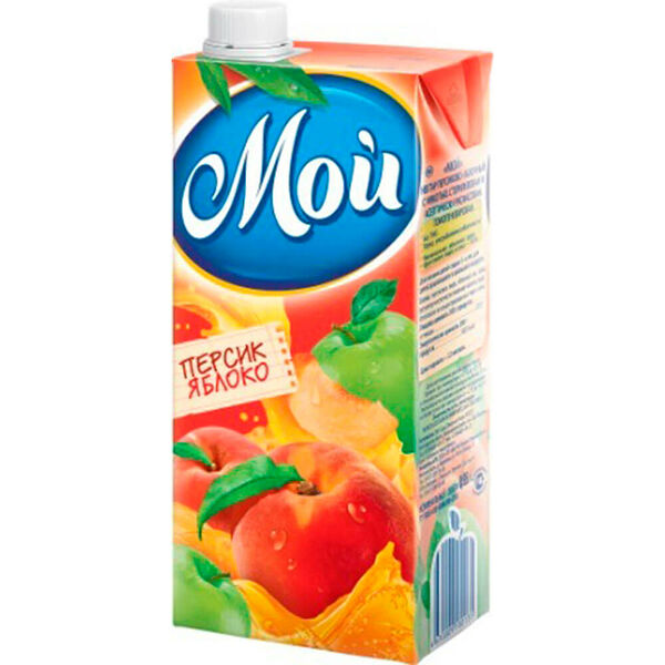 Нектар мой 0.95 л персик-яблоко тетра-пак