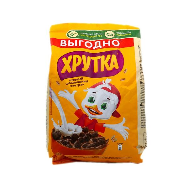 Готовый шоколадный завтрак, обогащенный кальцием 650 г Хрутка
