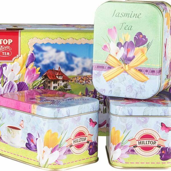 Набор чайный ассорти шкатулка Праздничный сюрприз 3*50г ТМ Hilltop (Хиллтоп)