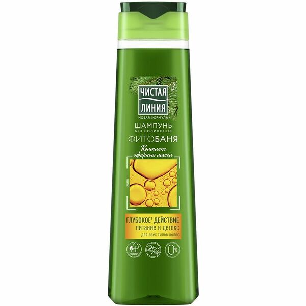 Шампунь Чистая Линия Фитобаня для всех типов волос, 400мл