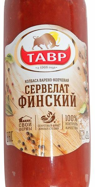 Сервелат варёно-копчёный Тавр Финский