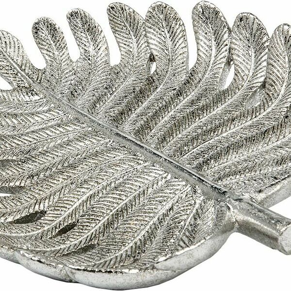 Блюдо Пальмовый лист, серебряный, 20.8x17.3x2.8 см