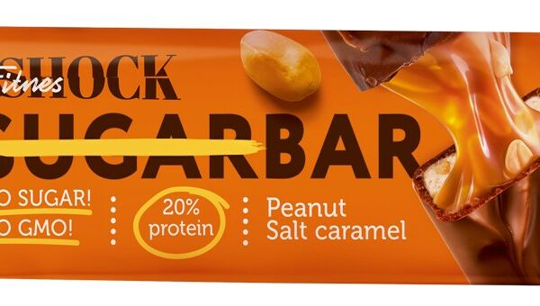 Батончик протеиновый FitnesSHOCK глазированный Соленая карамель-Арахис