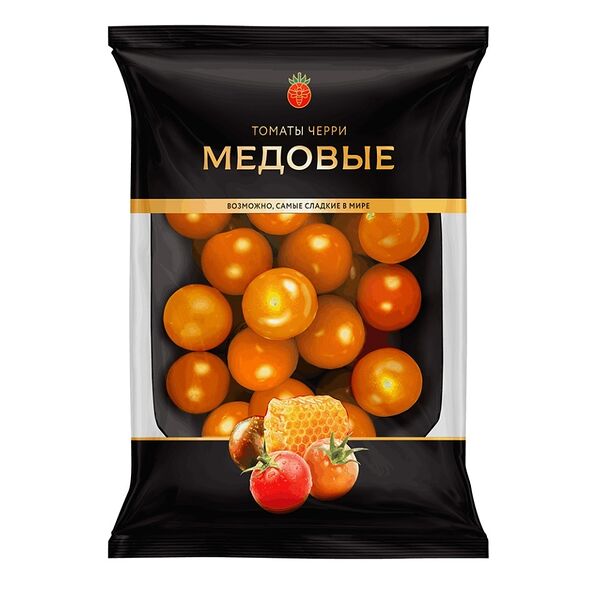 Томаты Рост Медовые Черри оранжевые 200 г упаковка в ассортименте