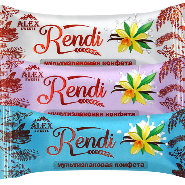 Конфеты RENDI Мультизлаковые с белой глазурью, вес 