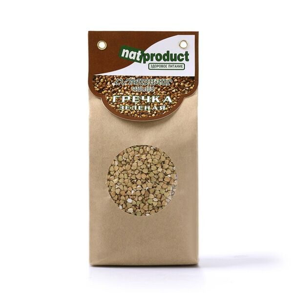 Крупа гречневая Nat Product зеленая 400г, Россия