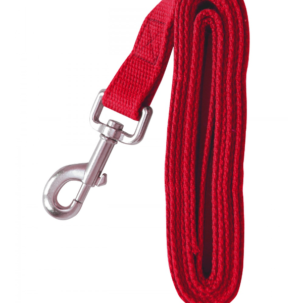 Поводок брезентовый для собак ЗООНИК красный 2м*25мм