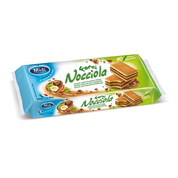 Пирожное Midi бисквитное с ореховой начинкой 280г, Италия