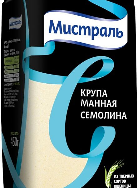 Крупа Мистраль Семолина манная 450г