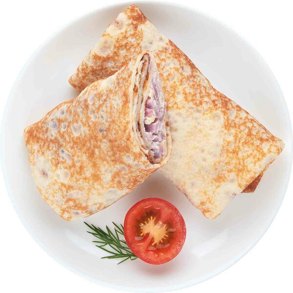 Блинчики с фаршем из сыра и ветчины 2 шт.