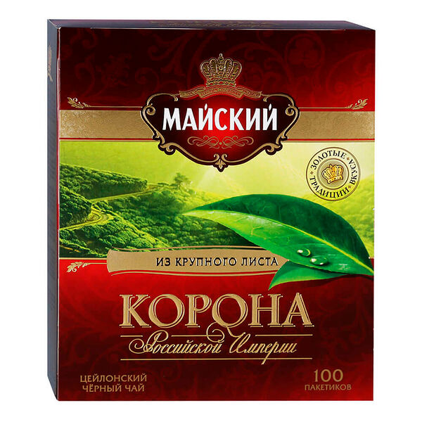 Чай Майский 100 пак*2 г корона российской империи черный