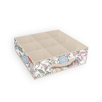 Органайзер Hausmann для хранения 35х27х9 см бежевый принт