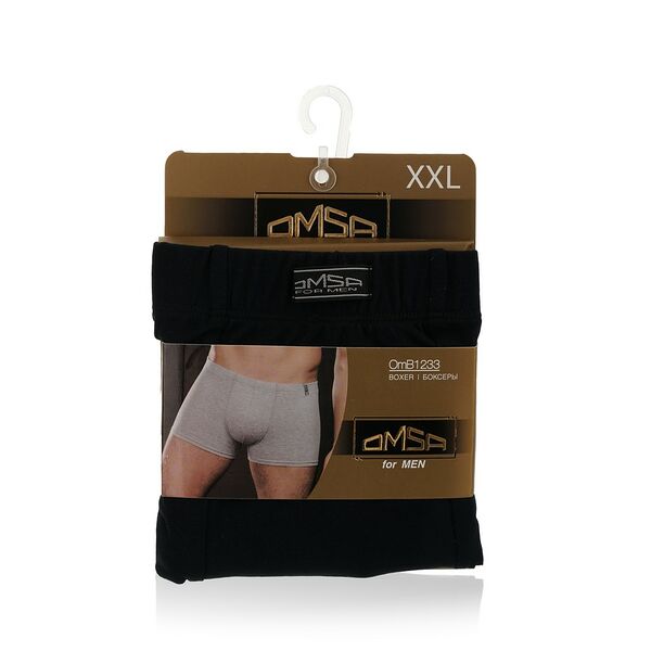 Мужские трусы-боксеры Omsa с закрытой резинкой Nero р.52