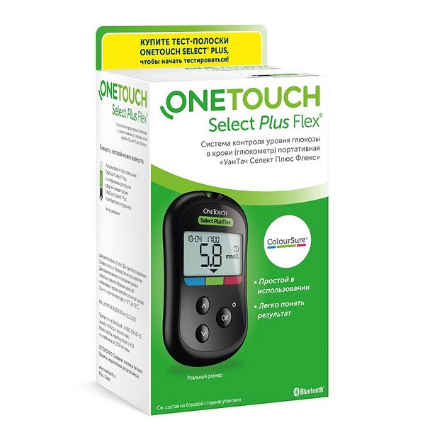 Глюкометр OneTouch Select Plus Flex с ручкой и ланцетами