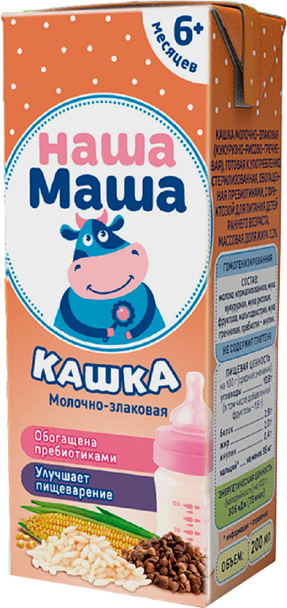

Каша детская Наша Маша молочно-злаковая 200 мл