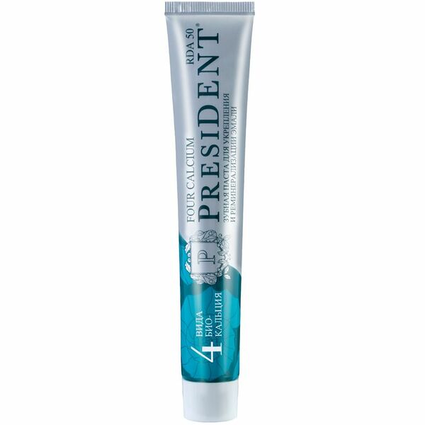 Зубная паста President Four Calcium, 75мл