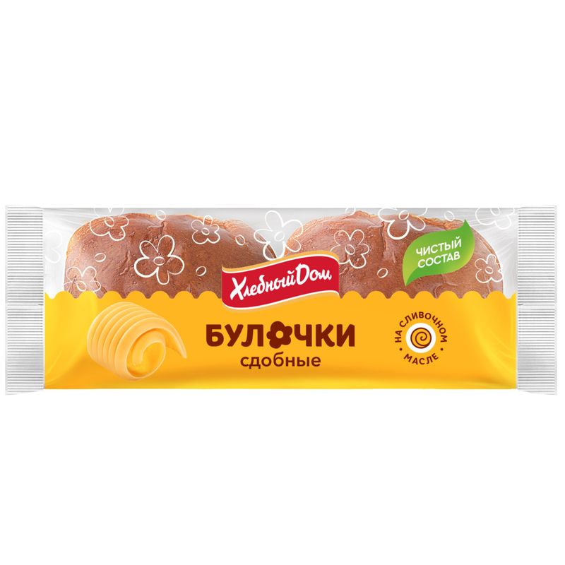 

Булочки Хлебный дом сдобные 2 шт. х 50 г