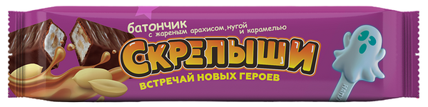 Батончик Скрепыши Арахис, нуга и карамель 40 г