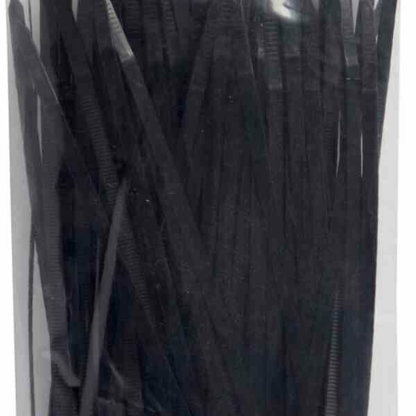 Хомуты Сибртех чёрные пластиковые 200×48 мм, 100 шт.