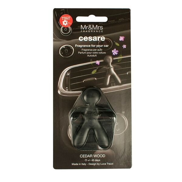 Ароматизатор для автомобиля Mr&Mrs Fragrance Cesare черный/CEDAR Wood Италия