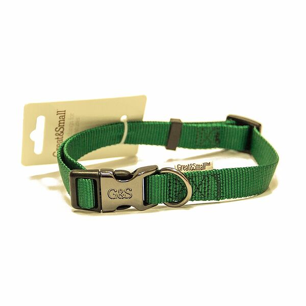 Ошейник для собак GREAT&SMALL 25x450-650мм нейлон Зелёный