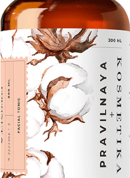 Тоник для лица Pravilnaya Kosmetika Кокос, хлопок 200 мл