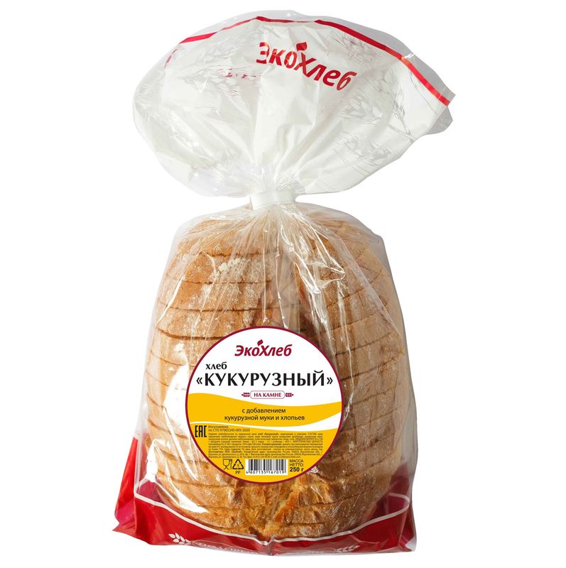 

Хлеб зерновой ЭкоХлеб кукурузный нарезка 250 г
