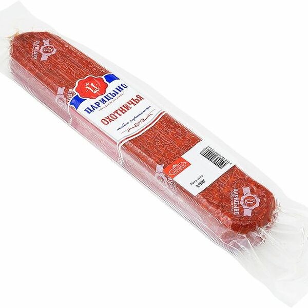 Колбаса сырокопчёная Охотничья Царицыно