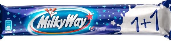 Шоколадный батончик Milky Way 1+1 52г