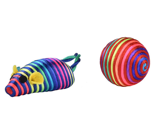Набор игрушек Nunbell мяч и мышь для кошек