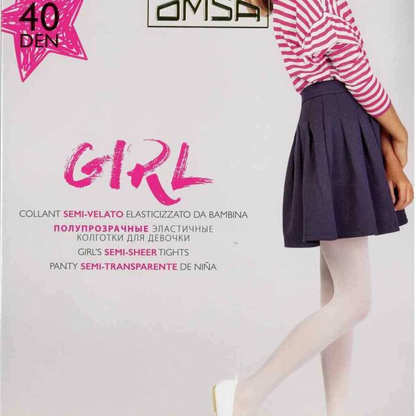 Колготки для девочки Omsa Girl caramello размер 134-152 40 den