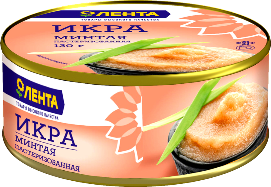 

Икра минтая соленая ЛЕНТА пастеризованная