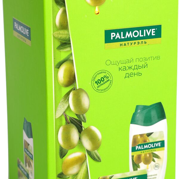 Подарочный набор Palmolive Натурэль увлажняющий гель для душа с оливой + мыло