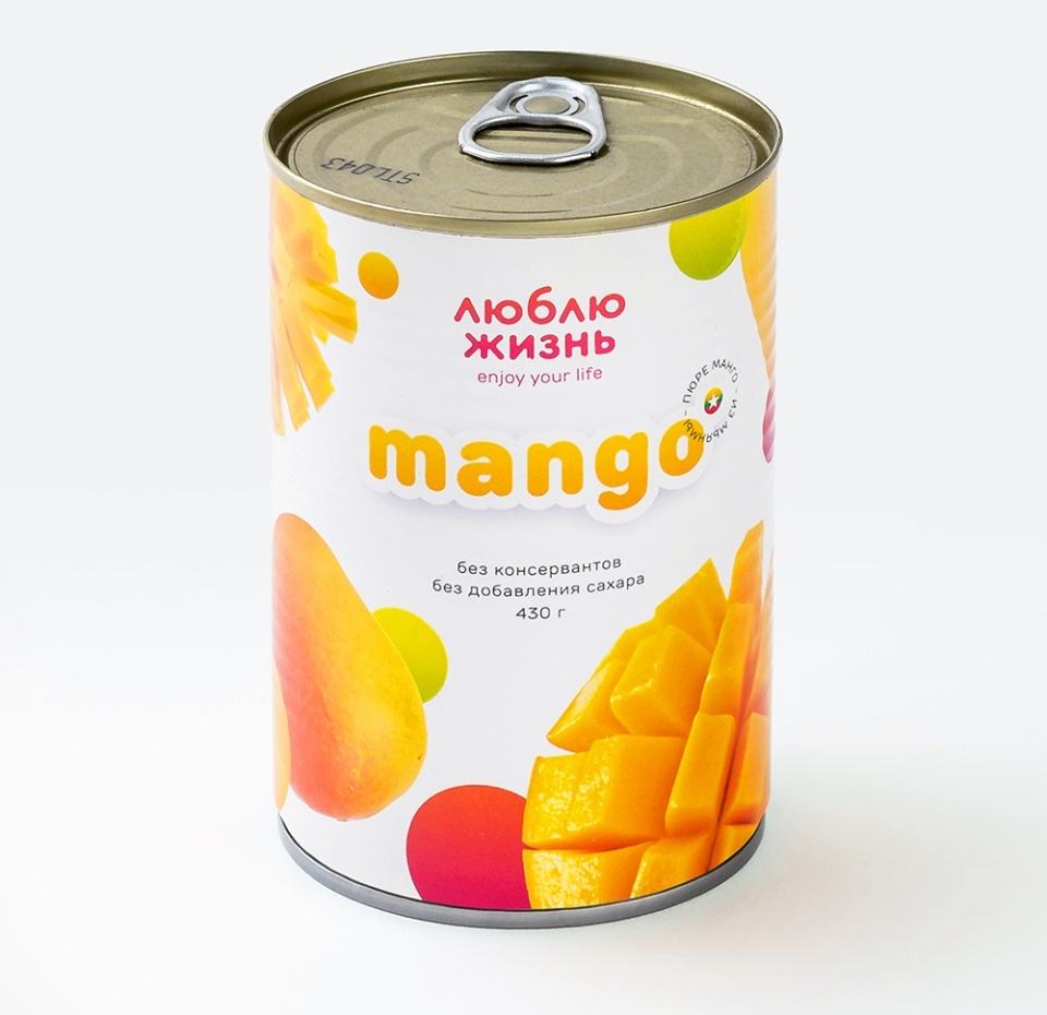 

Пюре манго Люблю жизнь 430 г