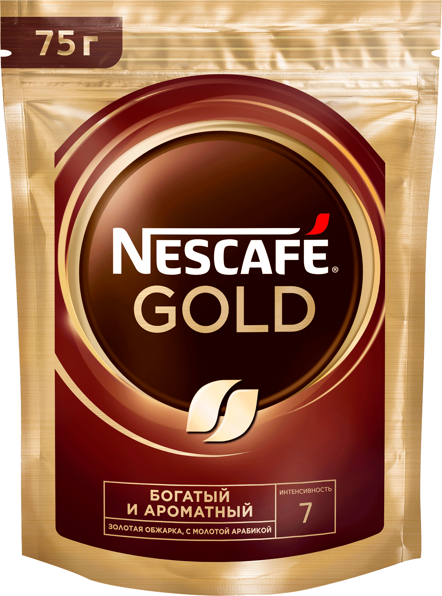 

Кофе молотый в растворимом Nescafe Gold