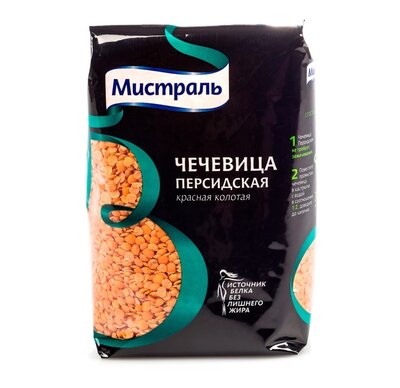 Чечевица Мистраль Персидская красная колотая 450 г