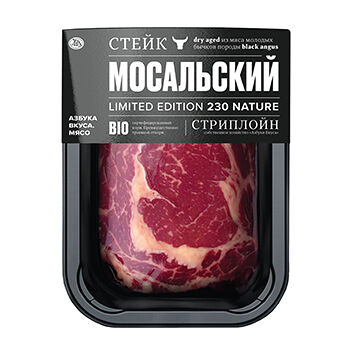 Стейк Рибай из мяса молодых бычков влажного созревания Мосальский АВ. Наши фермы ООО Городской cупермаркет Россия