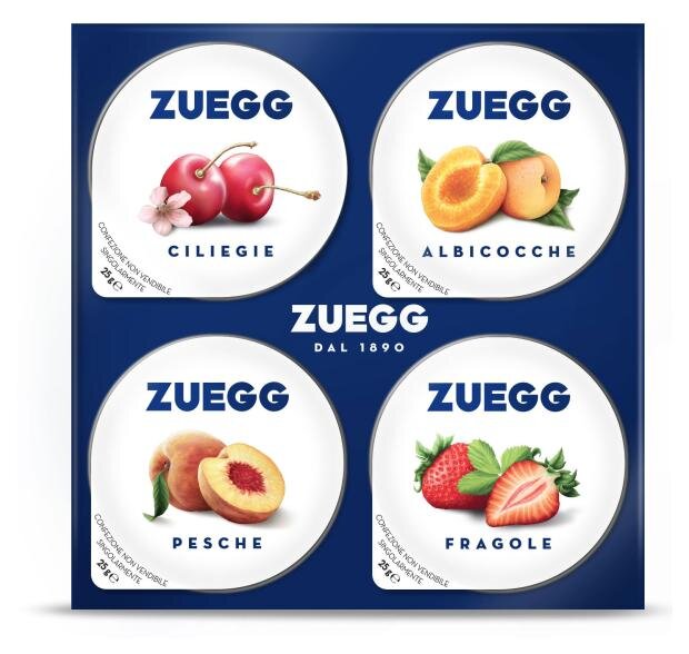 

Ассорти конфитюров Zuegg черешня, персик, абрикос, клубника, 4х25 г