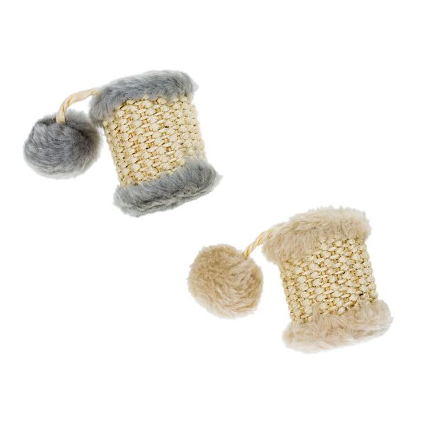 Petmax игрушка для кошек Барабан сизалевый, 5х7 см в ассортименте