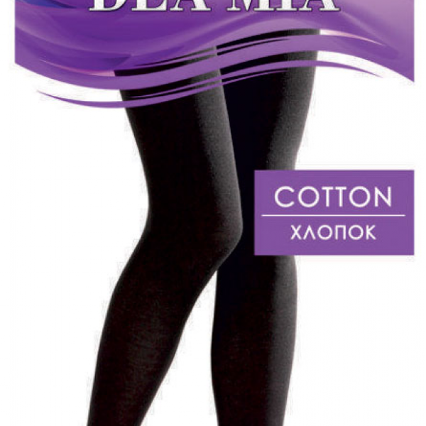 Колготки женские Брестские DEA MIA Cotton 300 nero, р. 6